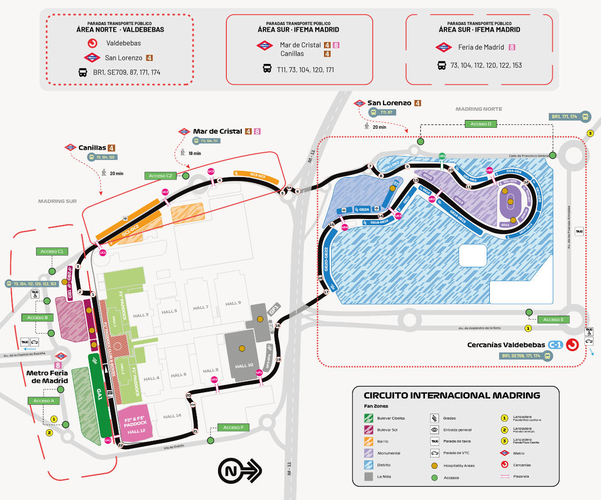 Accès à Madrid en métro, train et bus